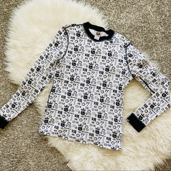 Burton Tops - Burton Snowboards | Black & White Base Layer Top
